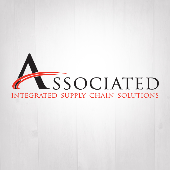 Associated logo on a gray background