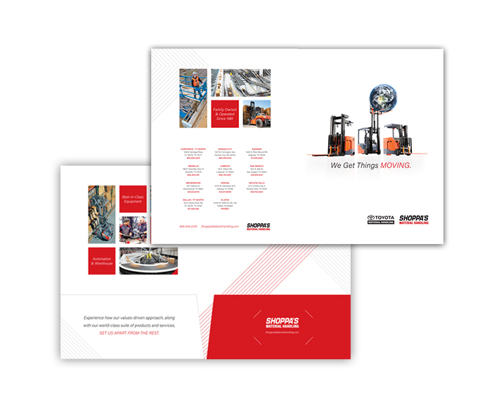 Material Handling company pocket folder